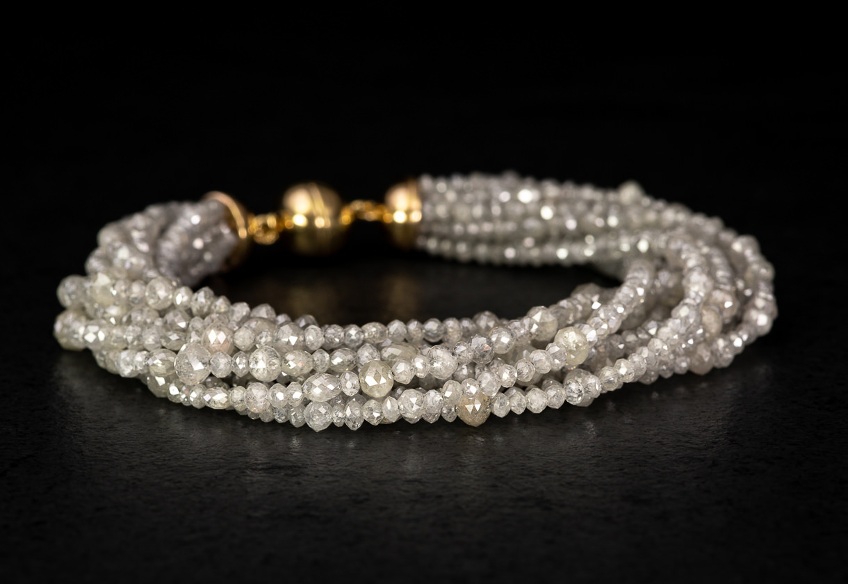 Diamant Bracelet Weiss Schweizer Edelsteine